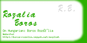 rozalia boros business card